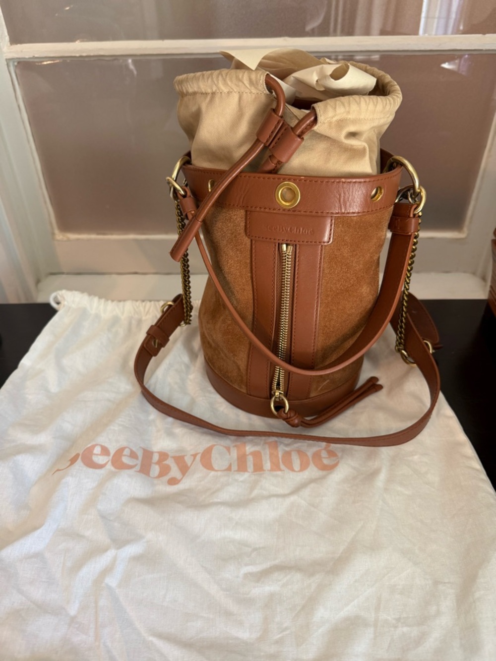 See By Chloe Debbie Leather Bucket Bag